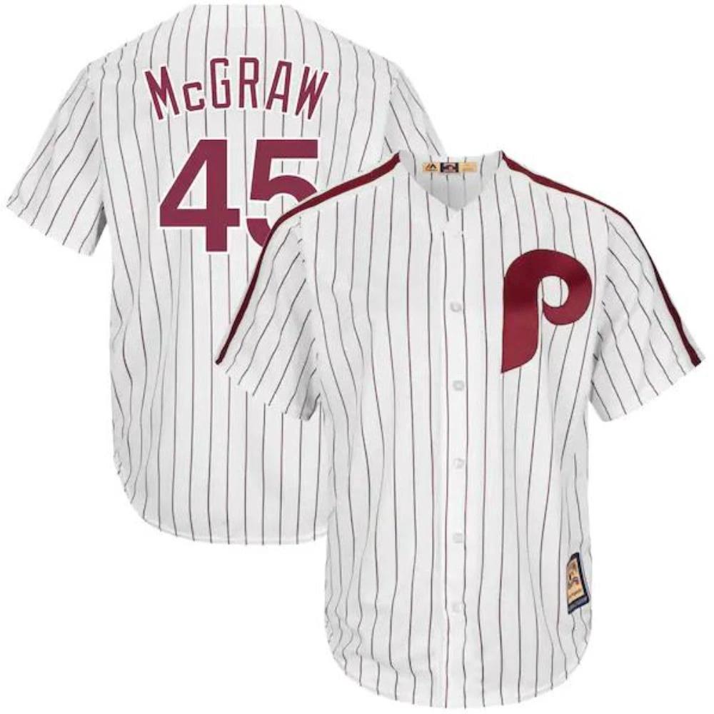Philadelphia Phillies Tug McGraw White Throwback Jersey by My Store