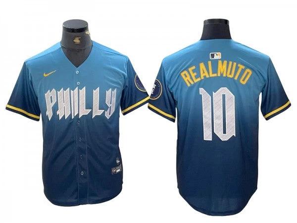 Philadelphia Phillies #10 J.T. Realmuto 2024 City Connect Limited Jersey - Blue by My Store