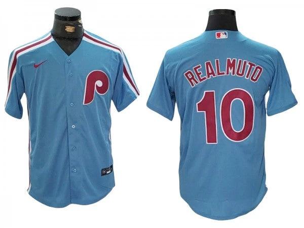 Philadelphia Phillies #10 J.T. Realmuto Light Blue Limited Jersey by My Store
