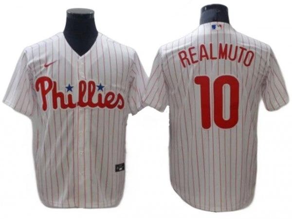 Philadelphia Phillies #10 J.T. Realmuto White Home Jersey by My Store