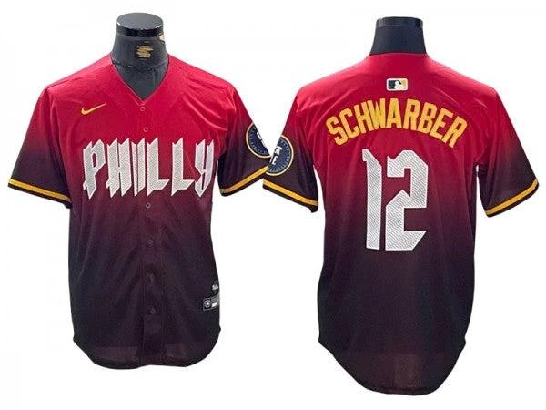 Philadelphia Phillies #12 Kyle Schwarber 2024 City Connect Limited Jersey - Red by My Store