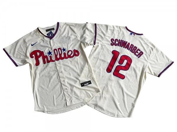 Philadelphia Phillies #12 Kyle Schwarber Cream Alternate Jersey by My Store