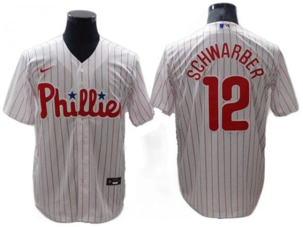 Philadelphia Phillies #12 Kyle Schwarber White Home Jersey by My Store