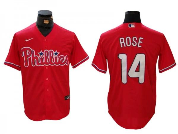 Philadelphia Phillies #14 Pete Rose Red Cool Base Jersey by My Store