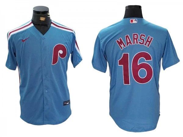 Philadelphia Phillies #16 Brandon Marsh Light Blue Limited Jersey by My Store