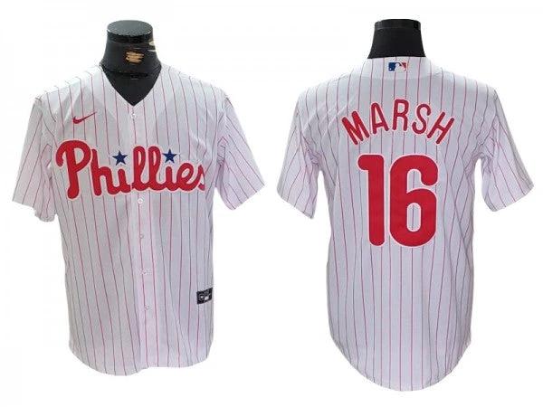 Philadelphia Phillies #16 Brandon Marsh White Home Jersey by My Store