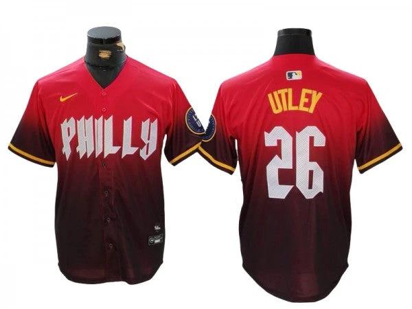 Philadelphia Phillies #26 Chase Utley Red 2024 City Connect Limited Jersey by My Store
