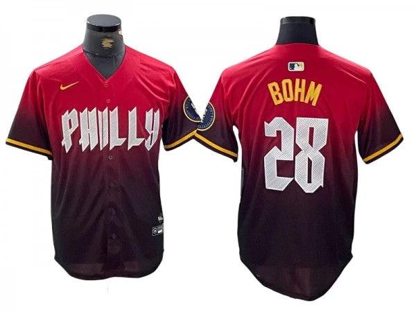 Philadelphia Phillies #28 Alec Bohm 2024 City Connect Limited Jersey - Red by My Store