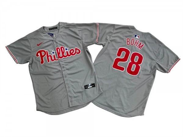 Philadelphia Phillies #28 Alec Bohm Gray Away Jersey by My Store