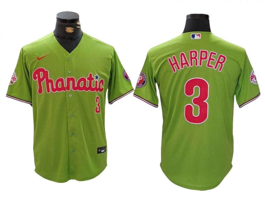 Philadelphia Phillies #3 Bryce Harper Green Fashion Jersey by My Store