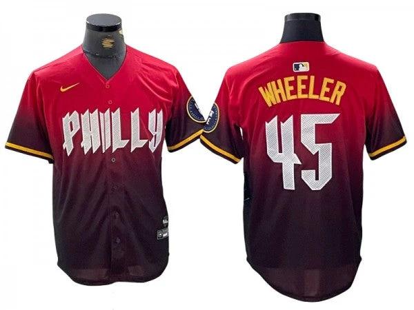 Philadelphia Phillies #45 Zack Wheeler 2024 City Connect Limited Jersey - Red by My Store