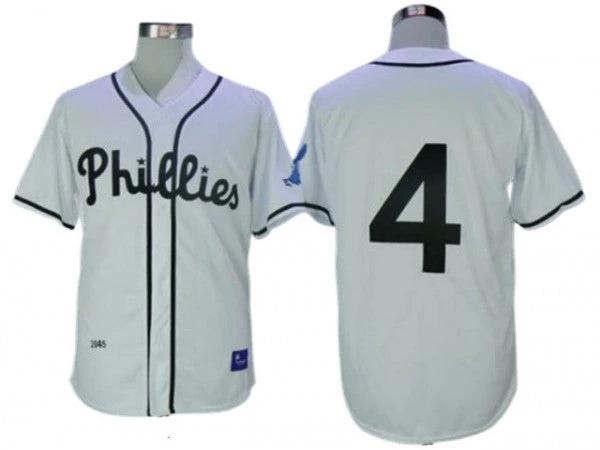 Philadelphia Phillies #4 Jimmie Foxx White 1945 Throwback Jersey by My Store
