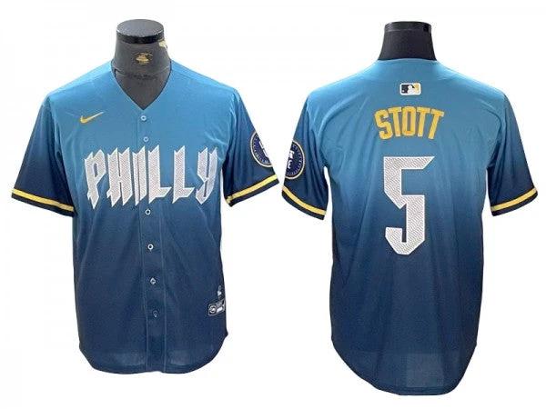 Philadelphia Phillies #5 Bryson Stott Blue 2024 City Connect Limited Jersey by My Store