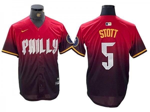 Philadelphia Phillies #5 Bryson Stott Red 2024 City Connect Limited Jersey by My Store