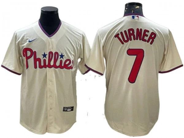 Philadelphia Phillies #7 Trea Turner Cream Alternate Jersey by My Store