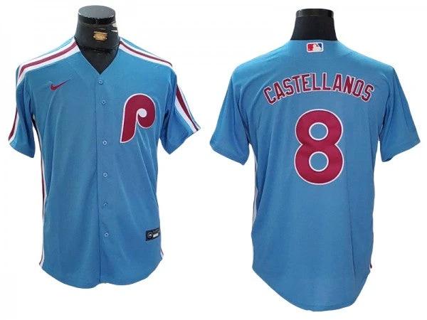 Philadelphia Phillies #8 Nick Castellanos Light Blue Limited Jersey by My Store