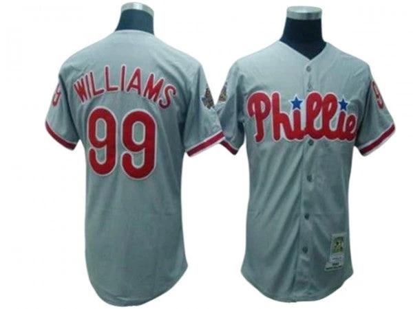 Philadelphia Phillies #99 Mitch Williams Gray Throwback Jersey by My Store