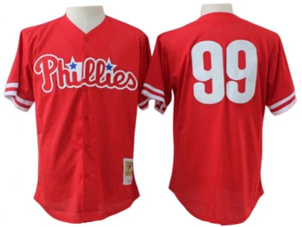 Philadelphia Phillies #99 Mitch Williams Red Throwback Jersey by My Store