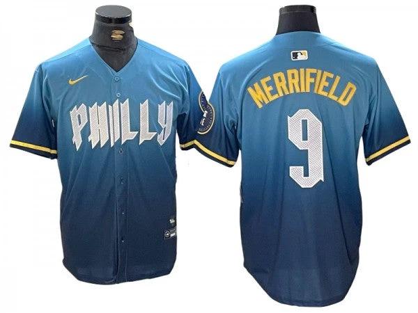 Philadelphia Phillies #9 Whit Merrifield Blue 2024 City Connect Limited Jersey by My Store