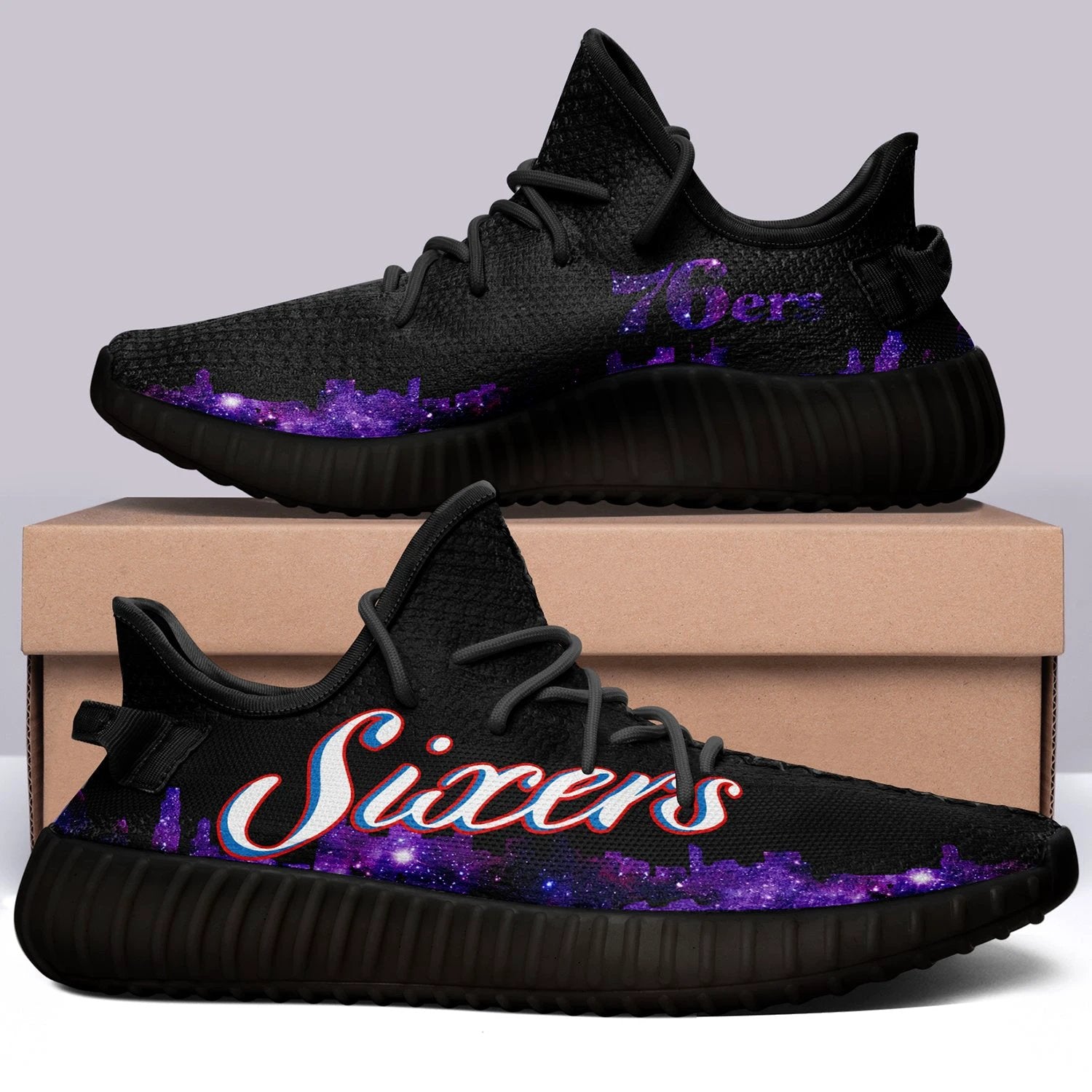 Philadelphia 76ers NBA 350v Yeezy Sneakers For Men Women Fans by Crocs