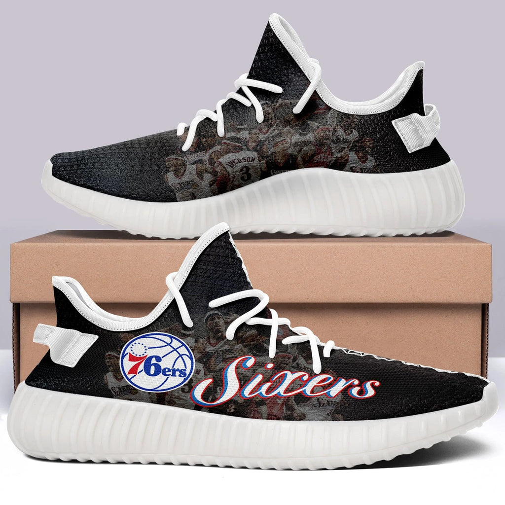 Philadelphia 76ers NBA 350v Yeezy Sneakers For Men Women Fans by Crocs