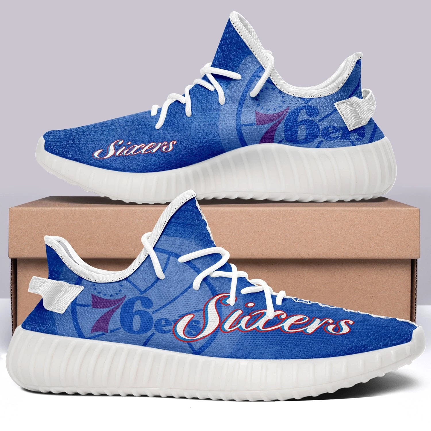 Philadelphia 76ers NBA 350v Yeezy Sneakers For Men Women Fans by Crocs