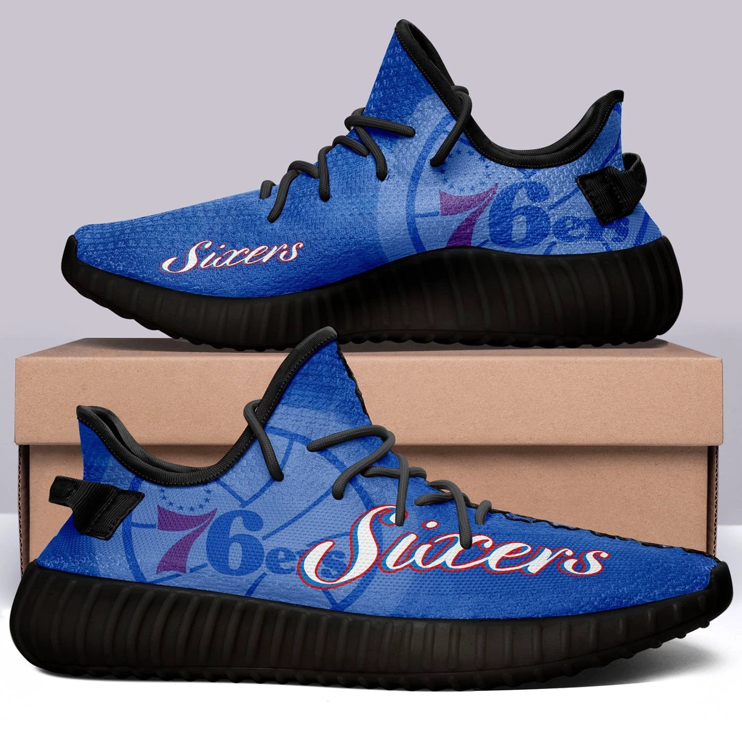 Philadelphia 76ers NBA 350v Yeezy Sneakers For Men Women Fans by Crocs