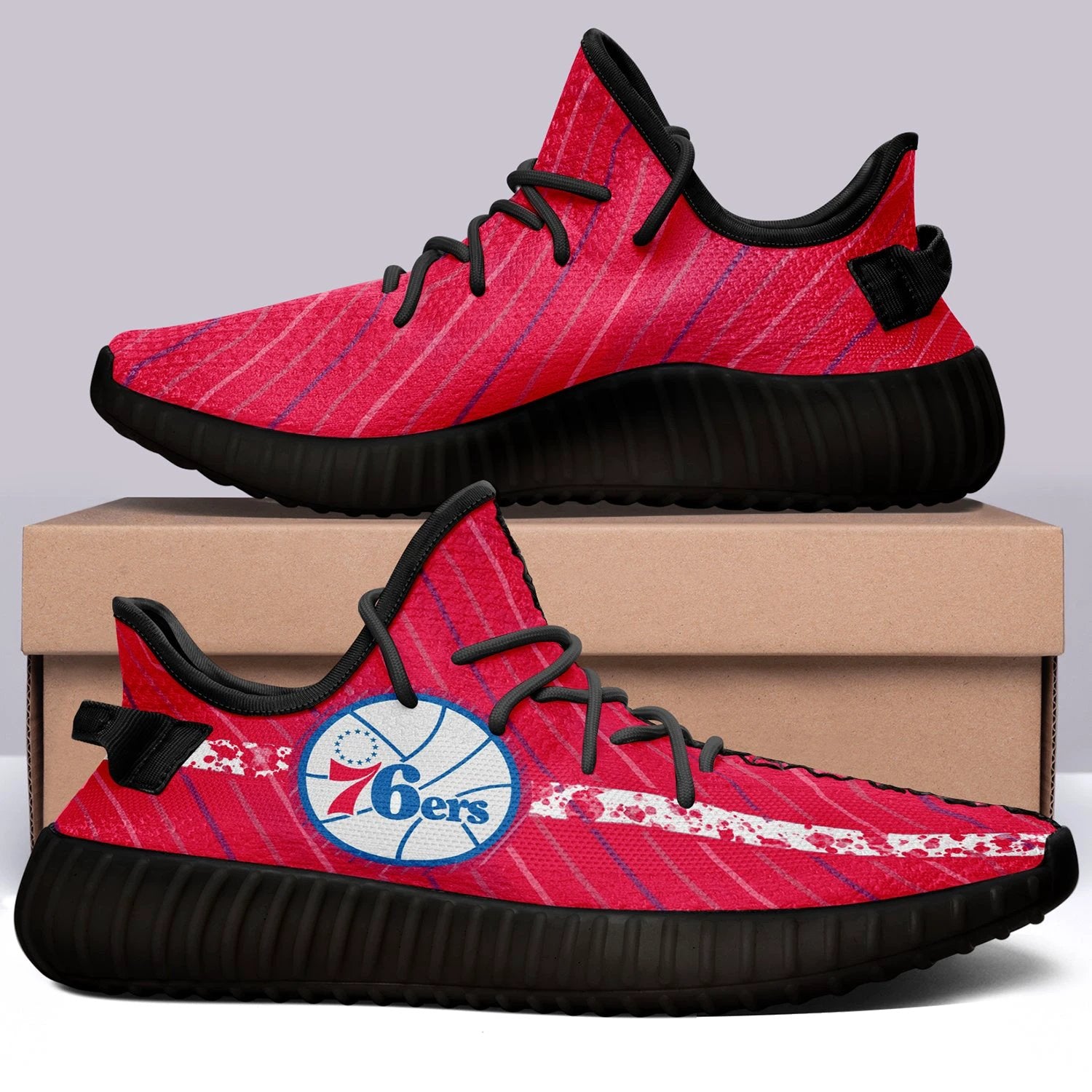 Philadelphia 76ers NBA 350v Yeezy Sneakers For Men Women Fans by Crocs