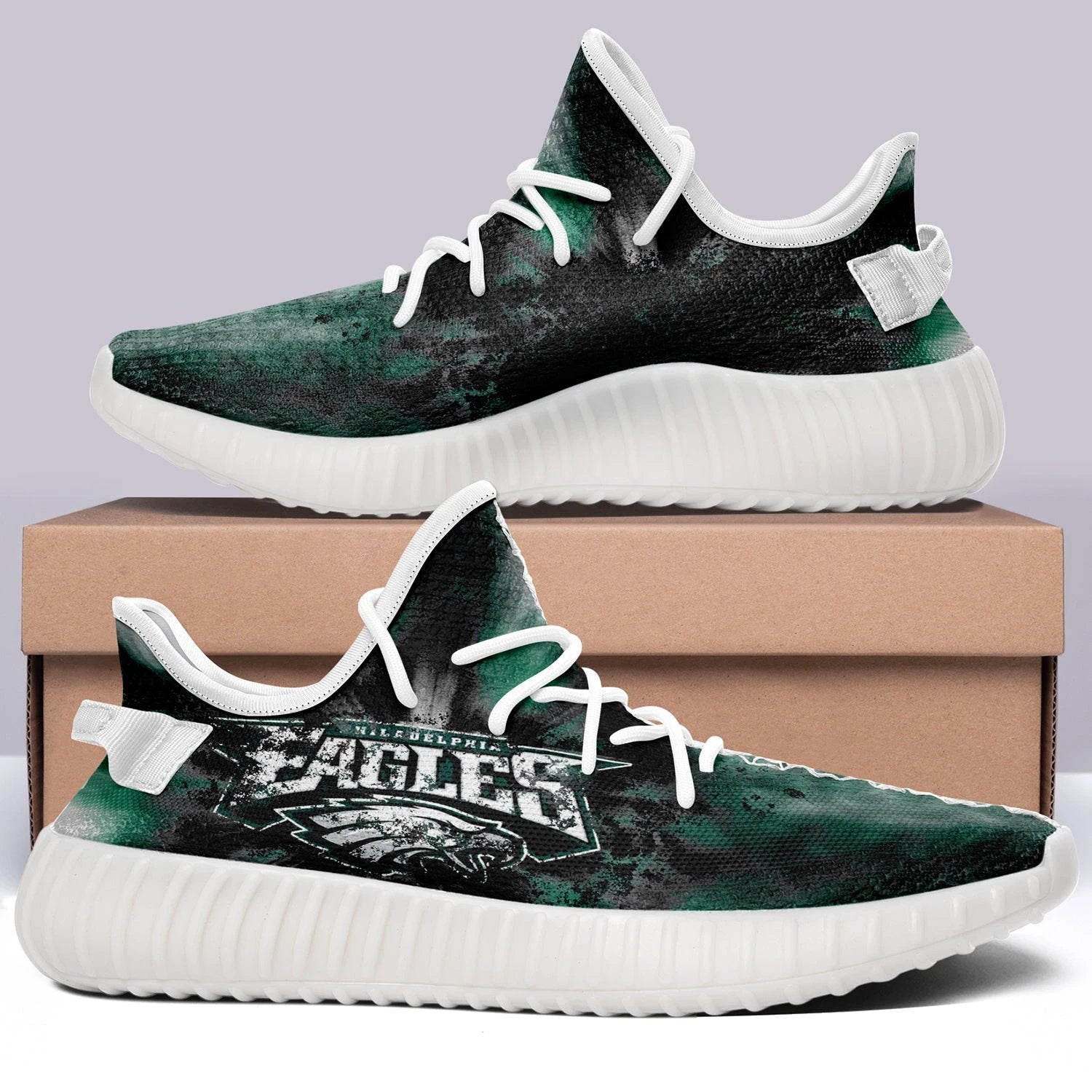 Philadelphia Eagles NFL 350v Yeezy Sneakers For Men Women Fans by Crocs