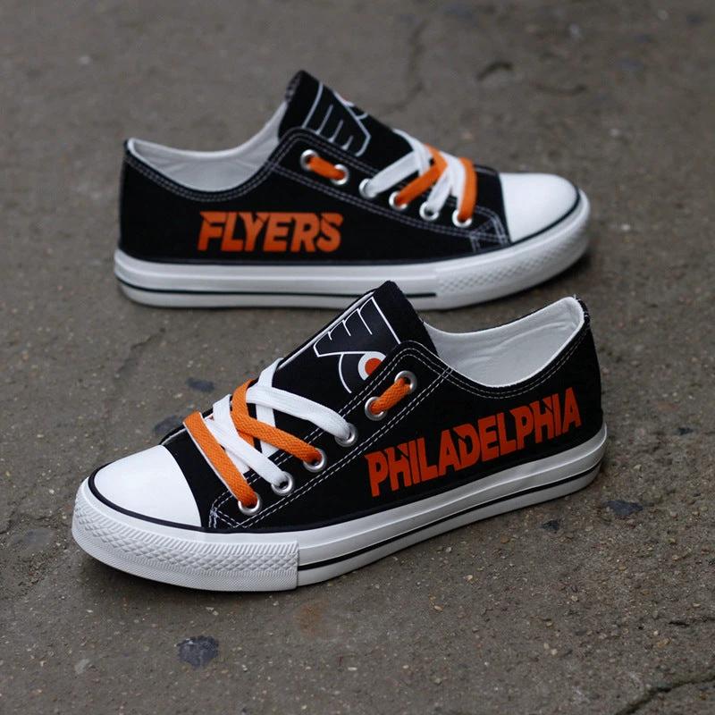 Philadelphia Flyers Low Top Canvas Sport Sneakers Shoes For Men Women Fans by Crocs