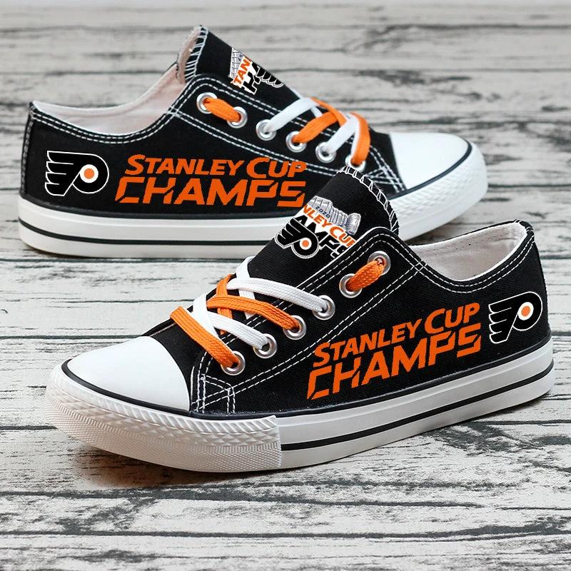 Philadelphia Flyers Low Top Canvas Sport Sneakers Shoes For Men Women Fans by Crocs