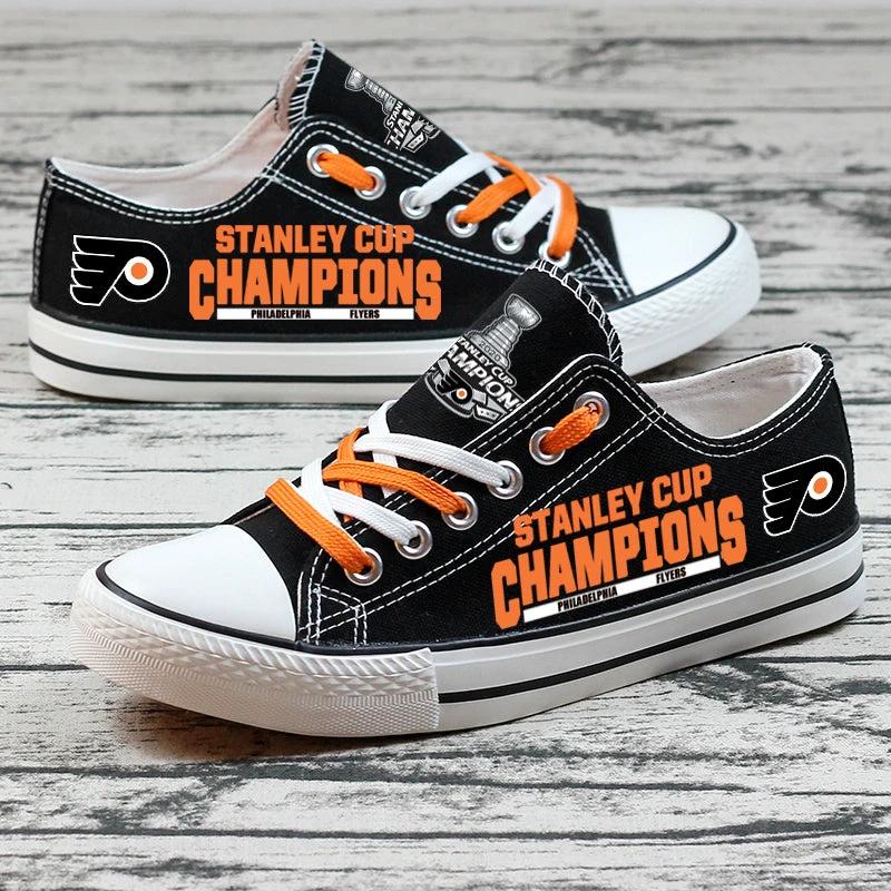 Philadelphia Flyers Low Top Canvas Sport Sneakers Shoes For Men Women Fans by Crocs