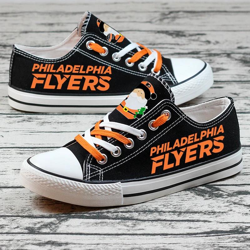 Philadelphia Flyers Low Top Canvas Sport Sneakers Shoes For Men Women Fans by Crocs