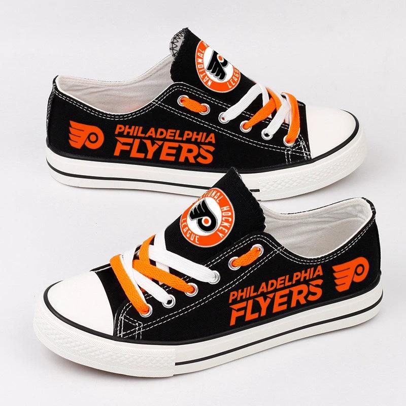 Philadelphia Flyers Low Top Canvas Sport Sneakers Shoes For Men Women Fans by Crocs