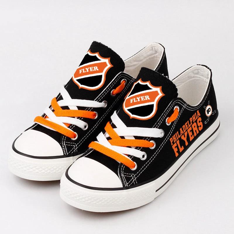 Philadelphia Flyers Low Top Canvas Sport Sneakers Shoes For Men Women Fans by Crocs
