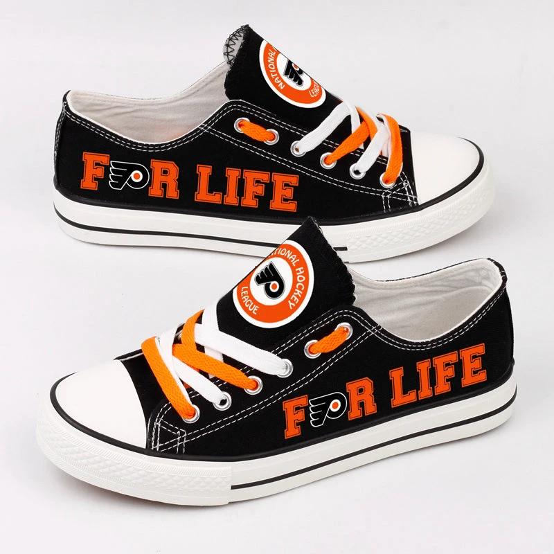 Philadelphia Flyers Low Top Canvas Sport Sneakers Shoes For Men Women Fans by Crocs