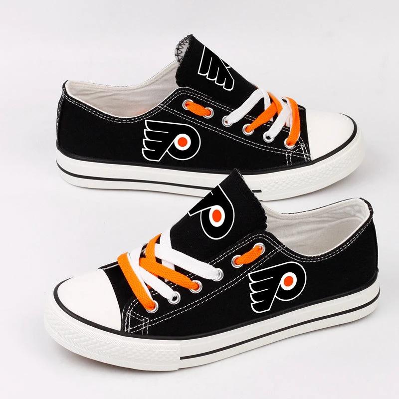 Philadelphia Flyers Low Top Canvas Sport Sneakers Shoes For Men Women Fans by Crocs