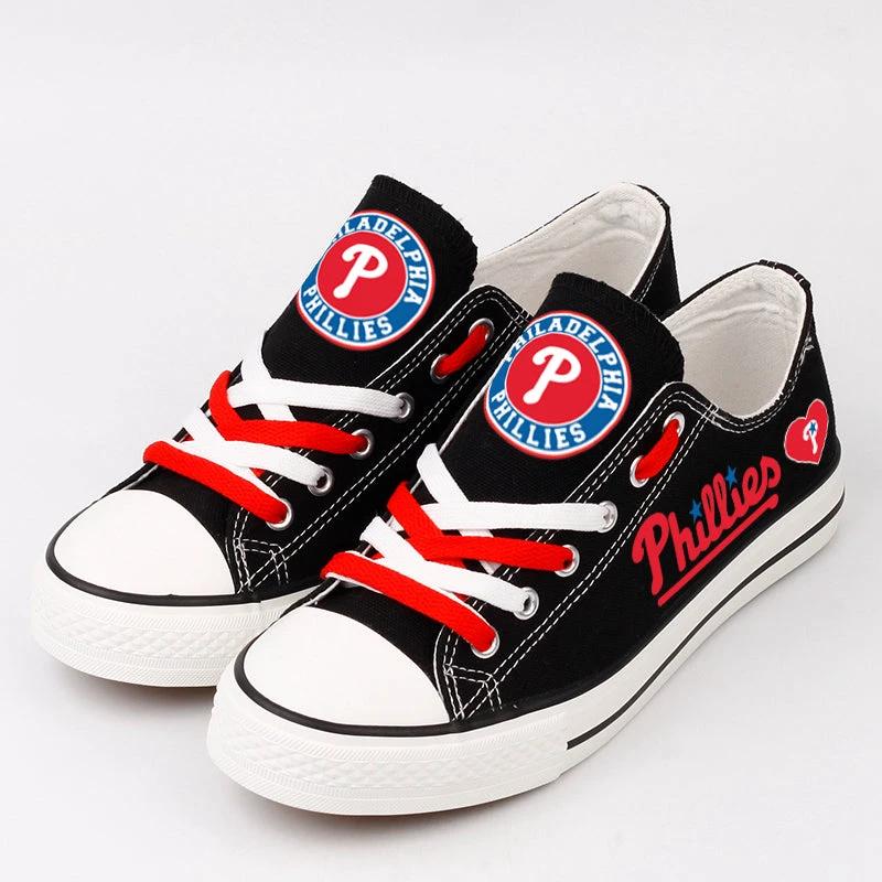 Philadelphia Phillies Limited Print Low Top Canvas Shoes Sport Sneakers For Men Women Fans by Crocs