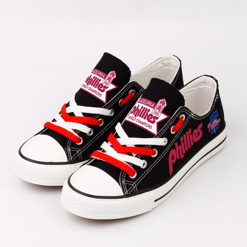 Philadelphia Phillies Limited Print Low Top Canvas Shoes Sport Sneakers For Men Women Fans by Crocs