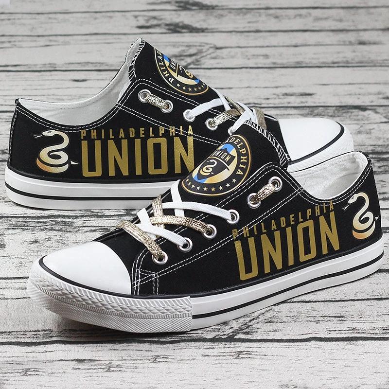 Philadelphia Union F.C. Low Top Canvas Sport Sneakers Shoes For Men Women Fans by Crocs