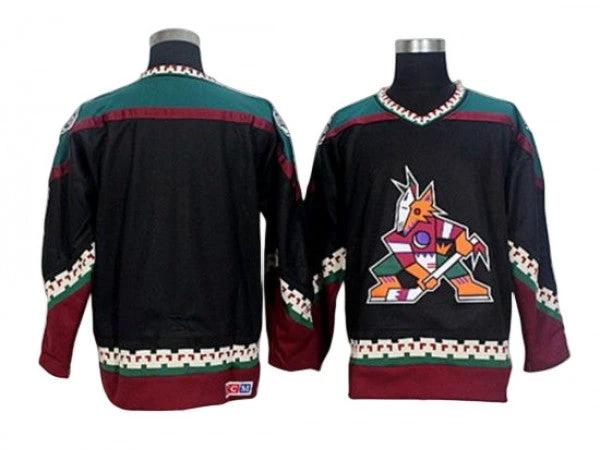 Phoenix Coyotes Blank Black 1998 Vintage CCM Jersey by Hockey David