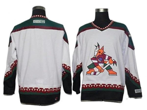 Phoenix Coyotes Blank White 1998 Vintage CCM Jersey by Hockey David