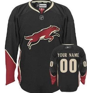 Phoenix Coyotes Customized Black Third Jersey by Hockey David