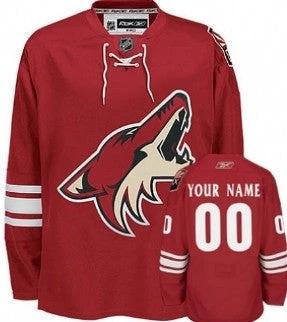 Phoenix Coyotes Customized Red Jersey by Hockey David