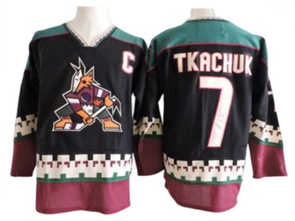 Phoenix Coyotes #7 Keith Tkachuk Black 1998 Vintage CCM Jersey by Hockey David