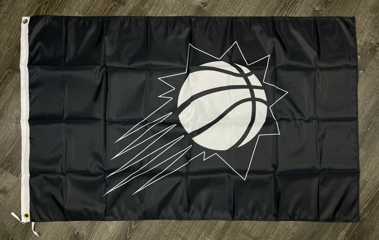 Phoenix Suns Logo Flag 3x5 ft Sports Black Banner Man-Cave Garage by flagsjustdoit