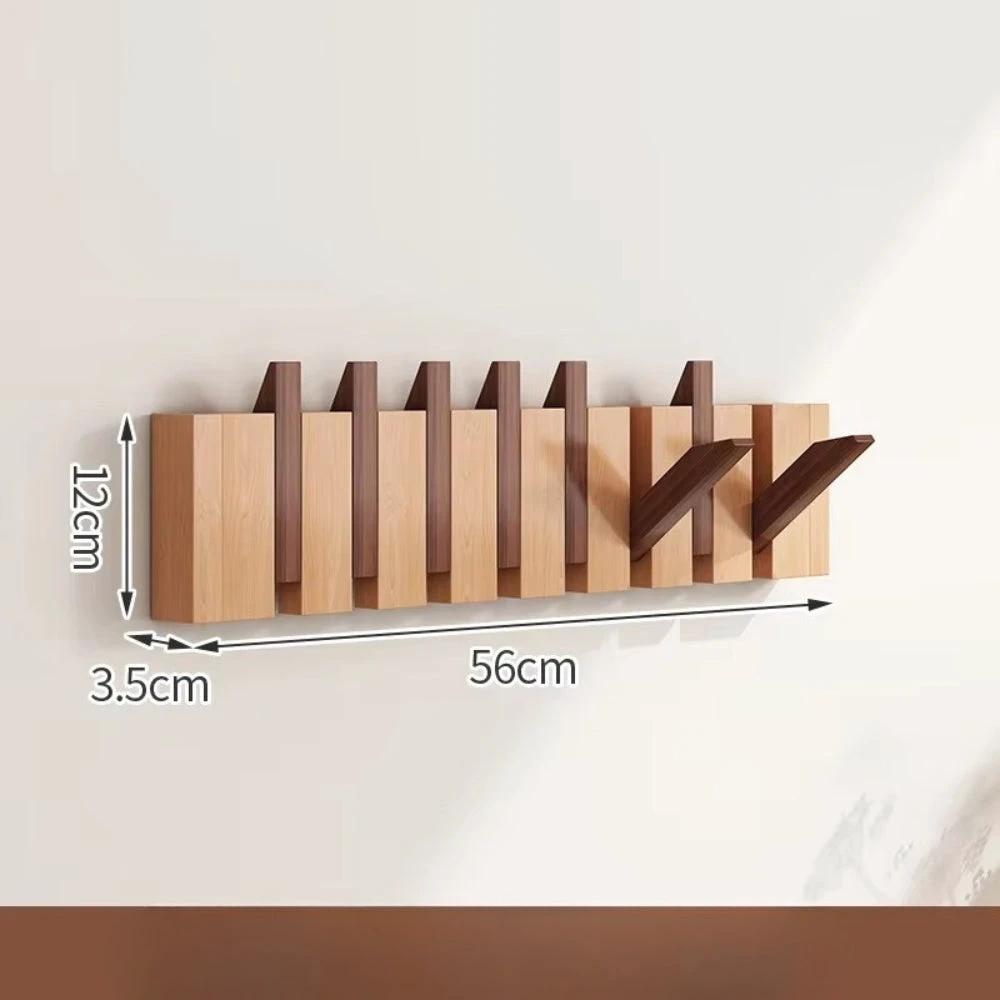 Piano Foldable Wooden Flip Hook Wall Rack by Casa & Beyond