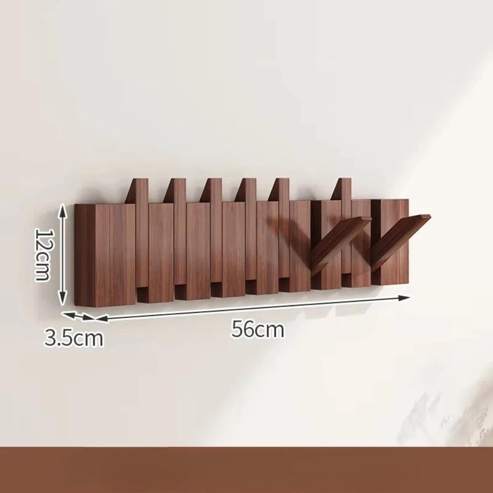 Piano Foldable Wooden Flip Hook Wall Rack by Casa & Beyond