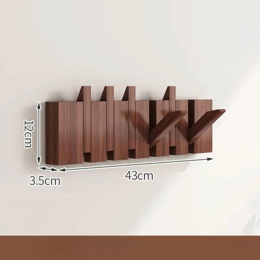 Piano Foldable Wooden Flip Hook Wall Rack by Casa & Beyond