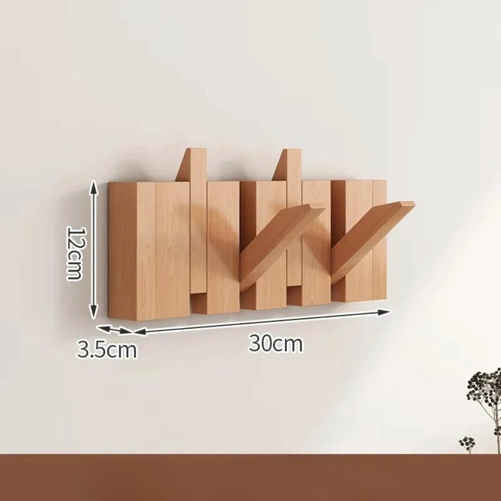 Piano Foldable Wooden Flip Hook Wall Rack by Casa & Beyond